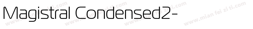 Magistral Condensed2字体转换